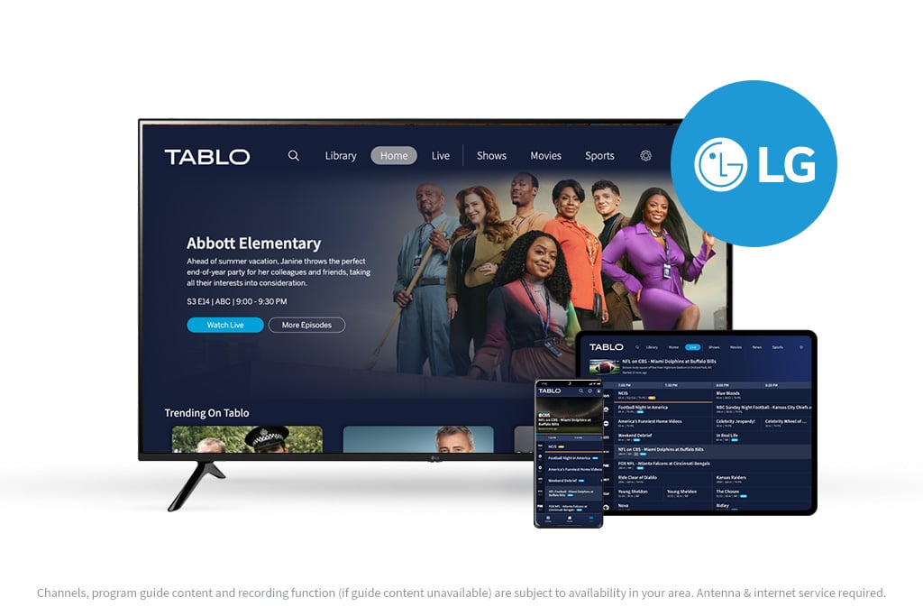 Tablo on LG webOS smart TVs