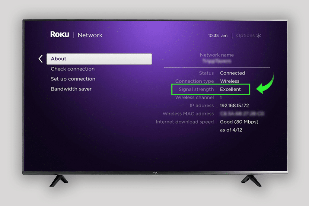 Check Wi-Fi signal strength on Roku