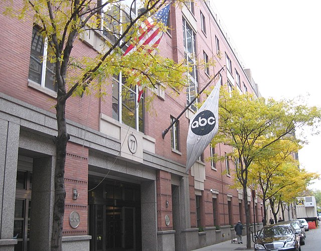 ABC flag outside of its news headquarters in Manhattan.