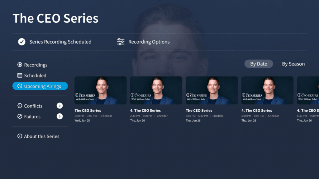 Cheddar channel showing The CEO series.