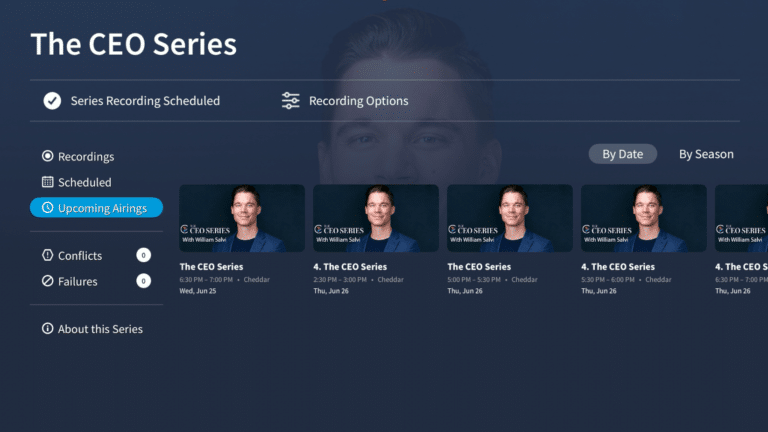 Cheddar channel showing The CEO series.