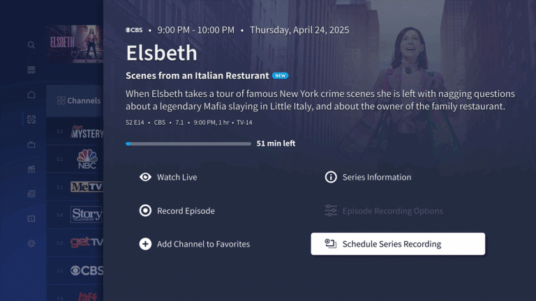 Tablo One Touch Series Recording Feature