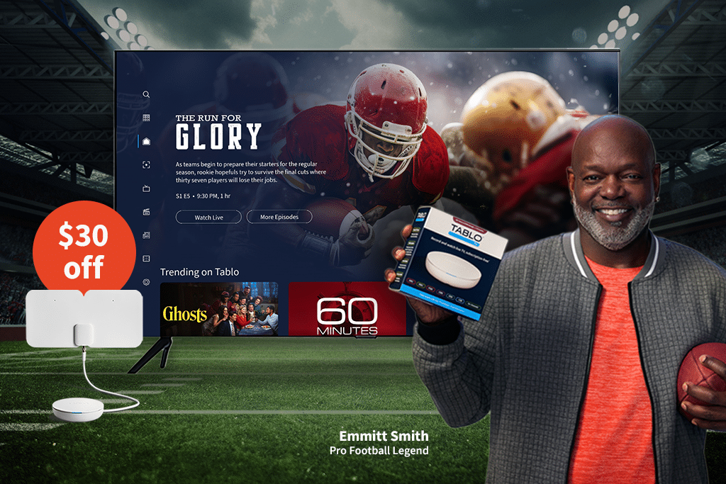 Emmit with our $30 off Football deal.