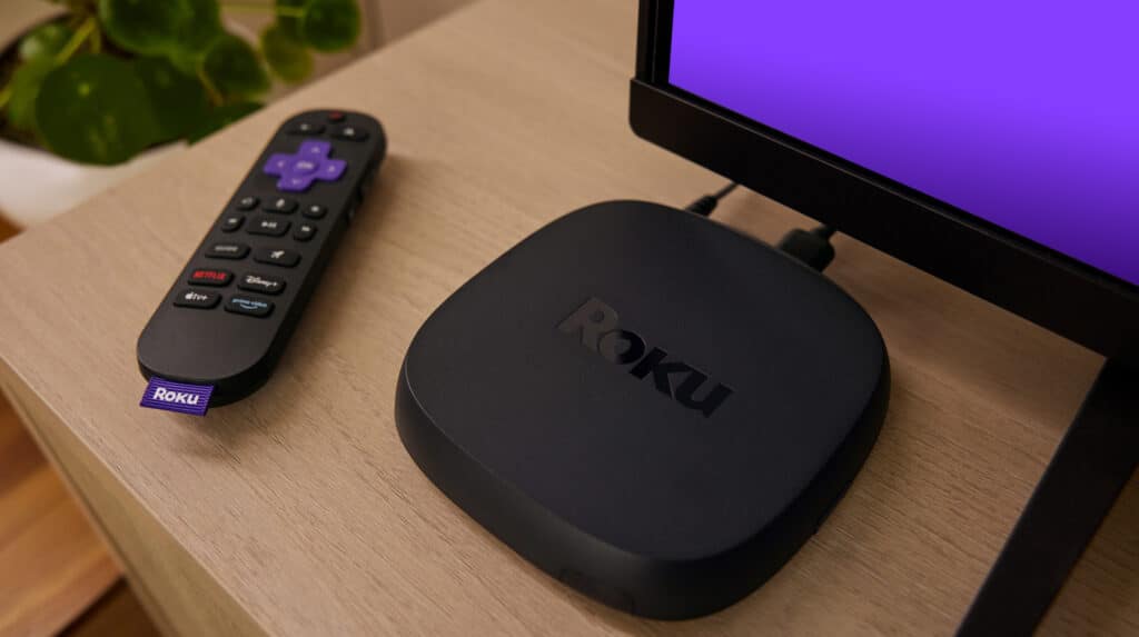 Roki Ultra, with remote and TV.