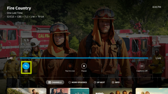 Last channel highlighted.